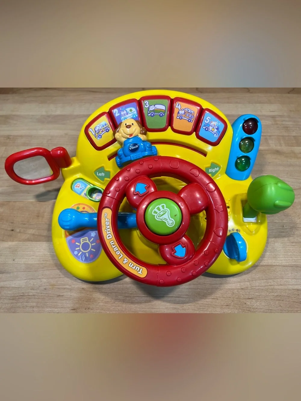 Vtech Turn & Learn Driver™ Interactive Toy Steering Wheel - Red & Yellow
